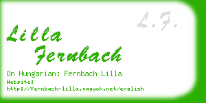 lilla fernbach business card